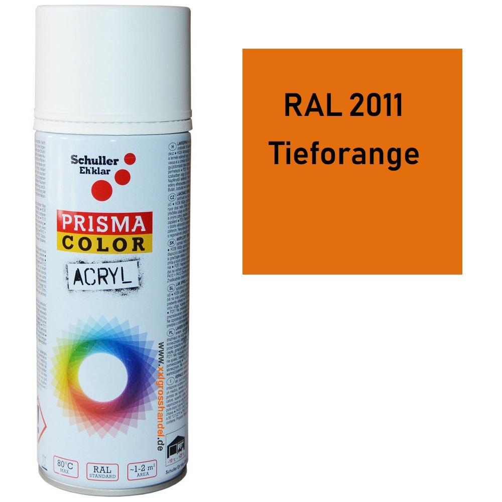 Prisma Color Lackspray Acryllack Tieforange RAL 2011, 400 ml